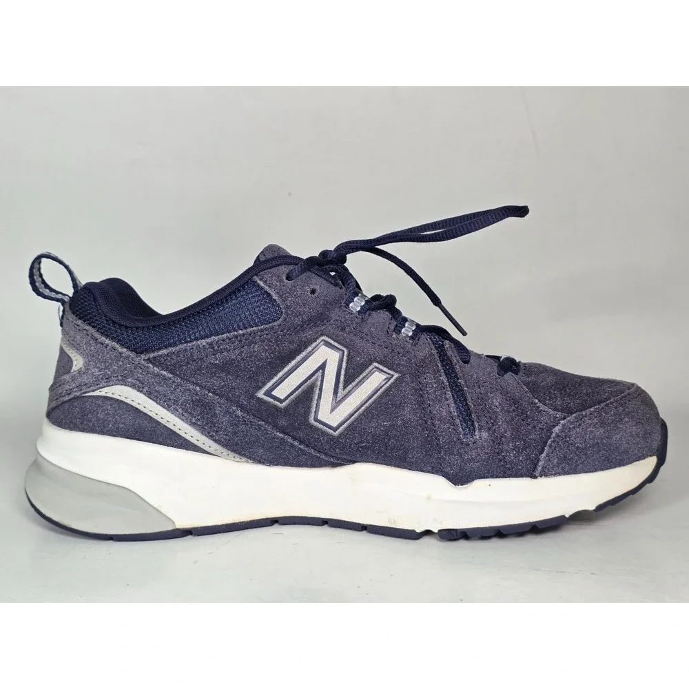 New Balance 608 V5 Men's Sneakers Size 8.5 Navy White Blue Suede ABZORB Shoes‎